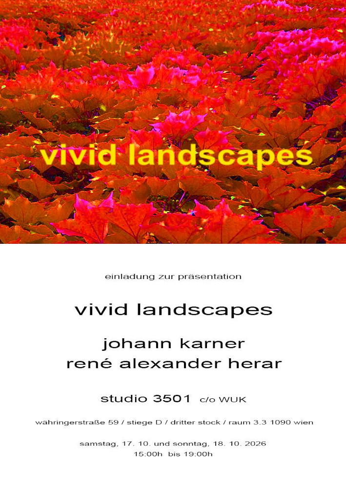 Einladung zur Praesentation vivid landscapes, Wien
